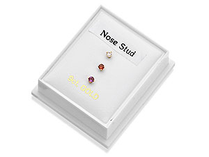 9ct Gold Garnet, Amethyst And Cubic Zirconia