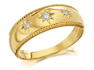 Gentlemans Diamond Beaded Ring 12pts -