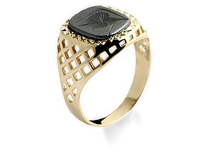 9ct Gold Gentlemans Haematite Intaglio Signet