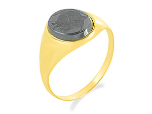 9ct Gold Gentlemans Oval Haematite Intaglio