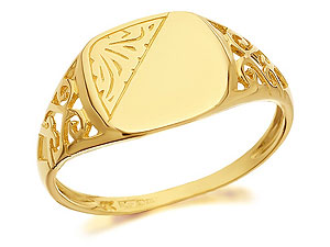 9ct Gold Gentlemans Signet Ring EXCLUSIVE -