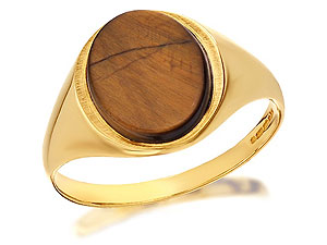 Gentlemans Tigers Eye Signet Ring -