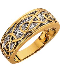 9ct Gold Gents Celtic Style Commitment Ring