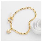 9ct gold heart bracelet