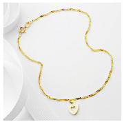 9ct Gold Heart Charm Anklet