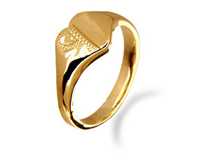 9ct gold Heart Signet Ring 182543