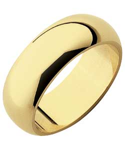 9ct Gold Heavyweight D-Shape Wedding Ring