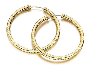 9ct gold Hoop Earrings 072011