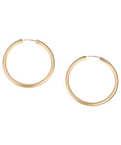 9ct Gold Hoop Earrings 29mm