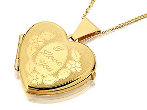 I Love You Heart Locket And Chain -