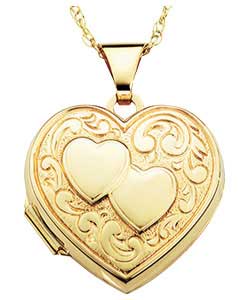 9ct Gold I Love You Message Heart Locket