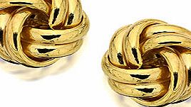 9ct Gold Knot Earrings 10mm - 070126