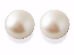 9ct Gold Large Freshwater Cultured Pearl Studs