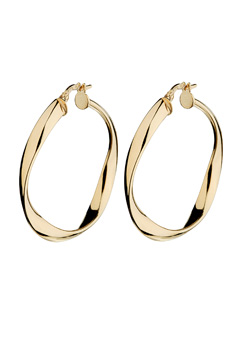 Large Ribbon Hoop Earrings