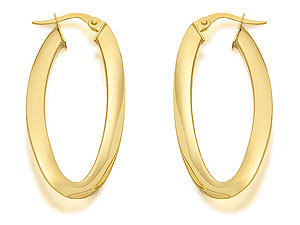Large Twisted Ribon Hoop Earrings -
