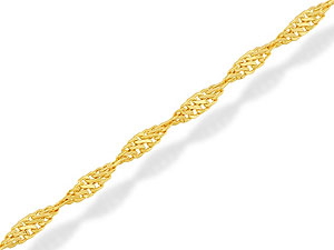 9ct gold Lattice Twist Link 52cm Necklace 188908