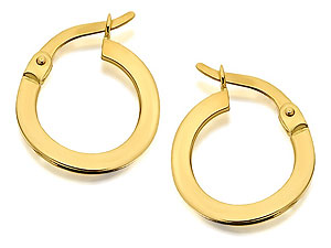 9ct Gold Little Twist Creole Earrings 14mm -