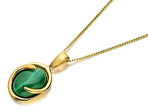 Malachite Pendant And Chain - 188221