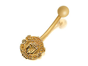 9ct gold Manchester United Belly Bar 102199