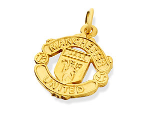 9ct Gold Manchester United Cut Out Crest Pendant