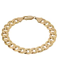 9ct Gold Mens Solid 2/3oz Curb Bracelet
