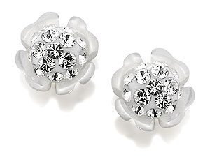 Mother Of Pearl And Crystal Flower