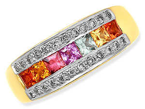 Multi-Colour Sapphire Ring 048133-J