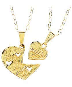 9ct gold mum and daughter pendant set review compare prices buy