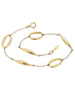 9ct Gold Needle Donut Bracelet