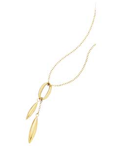 9ct Gold Needle Donut Drop Pendant