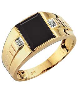 9ct gold Onyx Ring