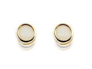 9ct gold Opal Birthstone Earrings - October 073279