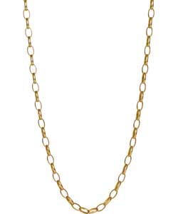 9ct Gold Oval Belcher Chain - 20in