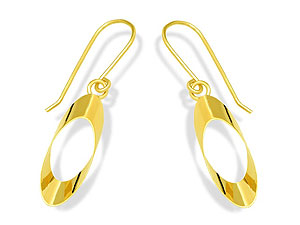 9ct gold Oval Loop Earrings 071164