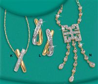 9ct gold Pave Set Diamond Kiss Earrings