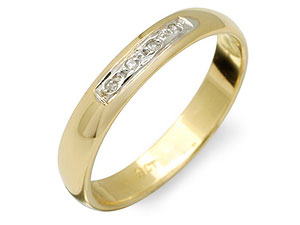 9ct gold Pave-Set Diamond Wedding Ring 184477-L