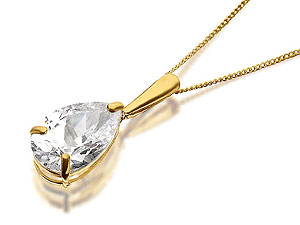 Pear Shaped Cubic Zirconia Solitaire