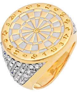 9ct Gold Plated Sterling Silver and Zirconia