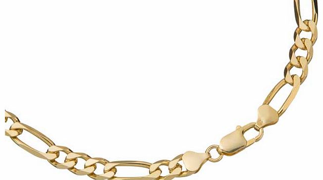 9ct Gold Plated Sterling Silver Figaro Chain