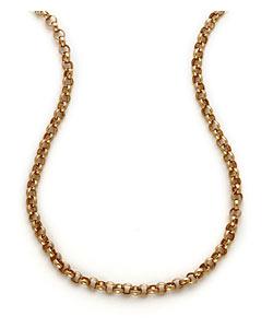 9ct Gold Round Belcher Chain - 61cm/24in