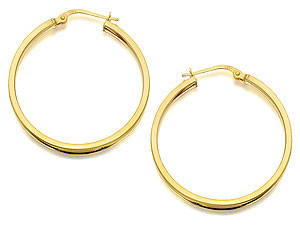 Round Tube Hoop Earrings - 074194