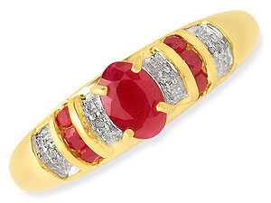9ct gold Ruby and Diamond Dress Ring 047302