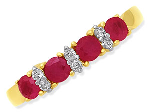 9ct gold Ruby and Diamond Half Eternity 048233-K