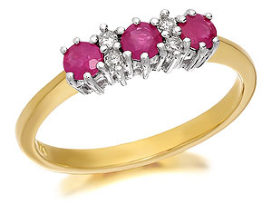 Ruby And Diamond Ring - 048246