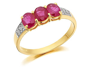 9ct gold Ruby and Diamond Ring 047304-J