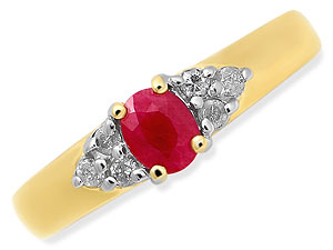 9ct gold Ruby and Diamond Ring 047401-K
