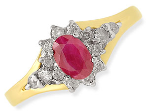9ct gold Ruby and Diamond Ring 047406-P