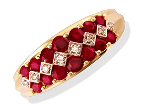 9ct gold Ruby and Diamond Ring 048567-J