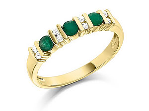Ruby and Emerald Half Eternity Ring 048238-P