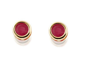 9ct gold Ruby Birthstone Earrings - July 073276